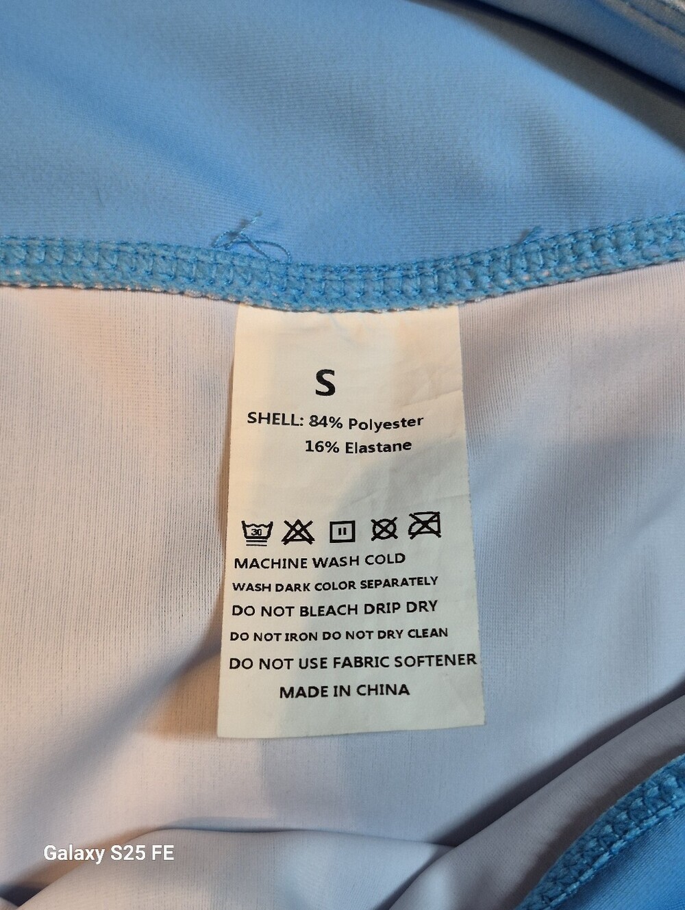 Cagola Women’s Light Blue Swim or Athletic Skort, Size Small, Like New - Picture 3 of 7
